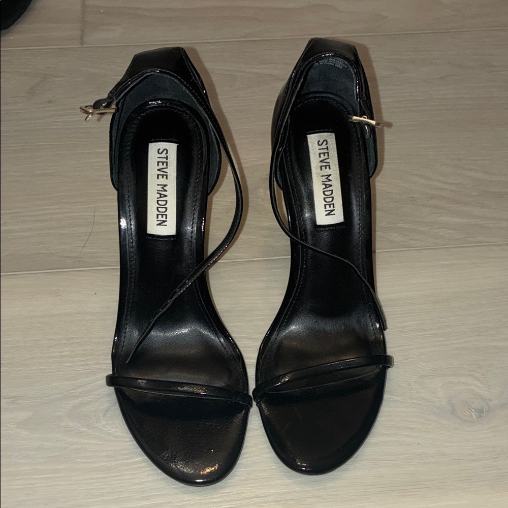 Steve Madden Black Strappy Heels